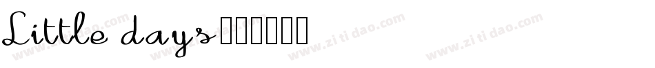 Little days字体转换